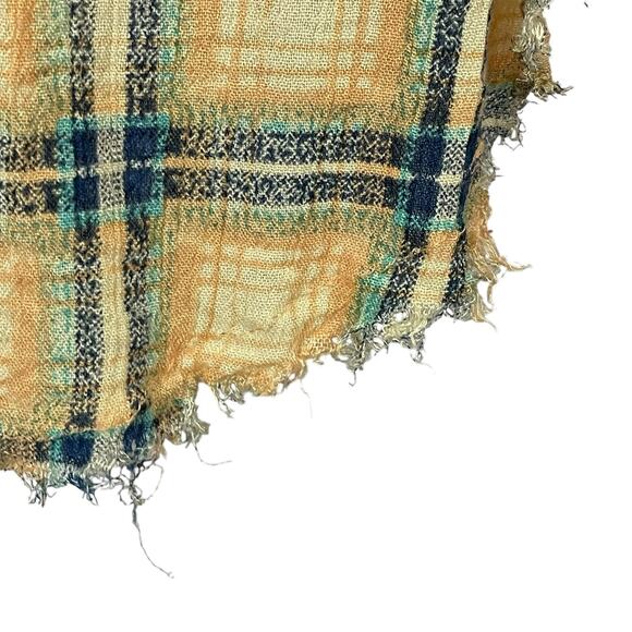 Free People One Grunge Ombré Plaid Top - Yellow Multi - Medium - Picture 8 of 16